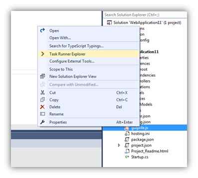 Task runner explorer